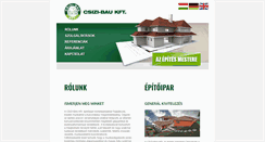 Desktop Screenshot of csizibau.hu